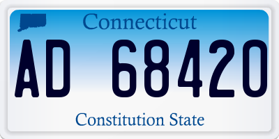 CT license plate AD68420