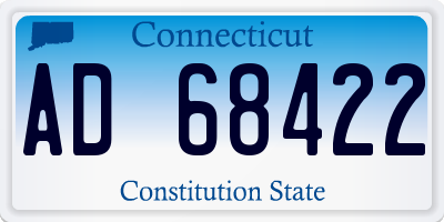CT license plate AD68422