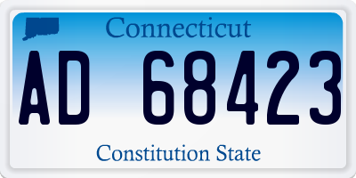 CT license plate AD68423