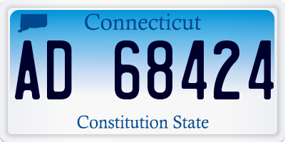 CT license plate AD68424