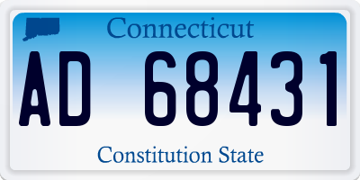 CT license plate AD68431