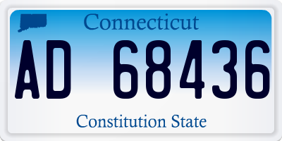 CT license plate AD68436