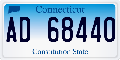 CT license plate AD68440