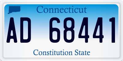 CT license plate AD68441
