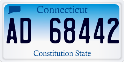 CT license plate AD68442