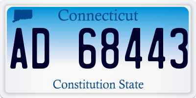 CT license plate AD68443