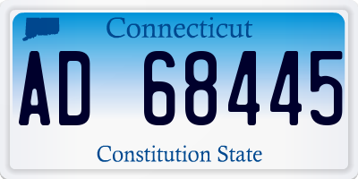 CT license plate AD68445