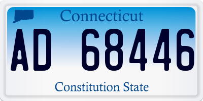 CT license plate AD68446