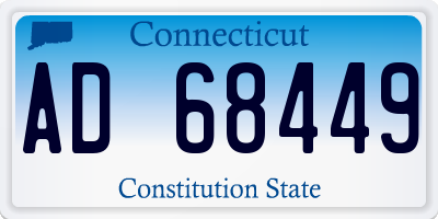 CT license plate AD68449