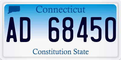CT license plate AD68450