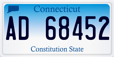 CT license plate AD68452