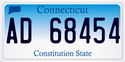 CT license plate AD68454