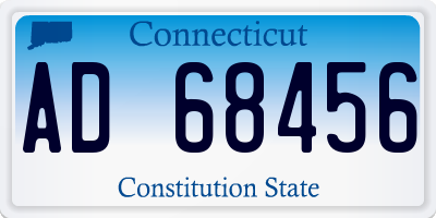 CT license plate AD68456