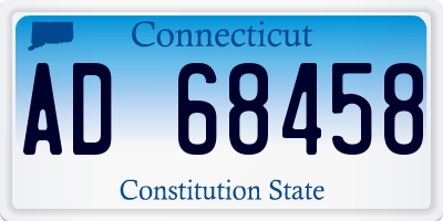 CT license plate AD68458