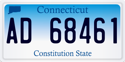 CT license plate AD68461