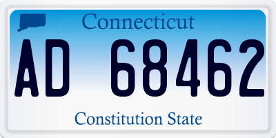 CT license plate AD68462
