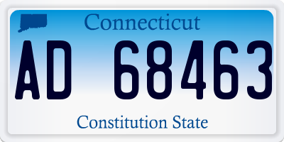 CT license plate AD68463