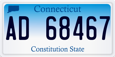 CT license plate AD68467