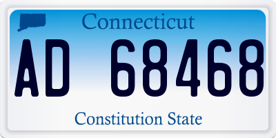 CT license plate AD68468