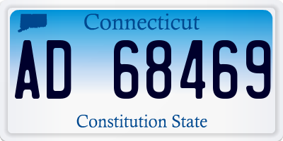CT license plate AD68469