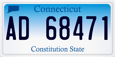 CT license plate AD68471