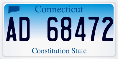 CT license plate AD68472