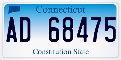 CT license plate AD68475