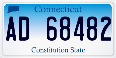 CT license plate AD68482