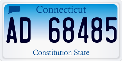 CT license plate AD68485