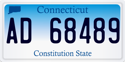 CT license plate AD68489