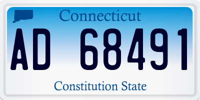 CT license plate AD68491