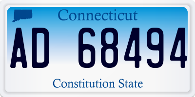 CT license plate AD68494