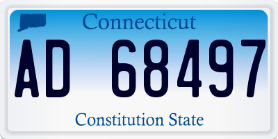 CT license plate AD68497
