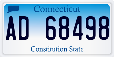 CT license plate AD68498
