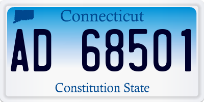 CT license plate AD68501