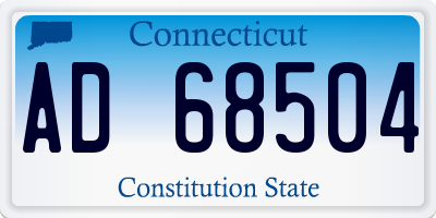 CT license plate AD68504