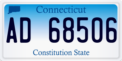 CT license plate AD68506