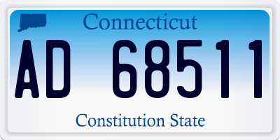 CT license plate AD68511