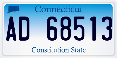 CT license plate AD68513