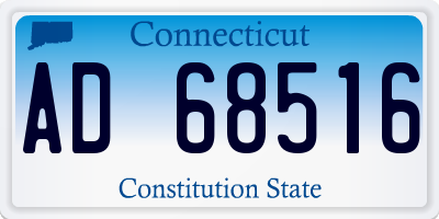 CT license plate AD68516