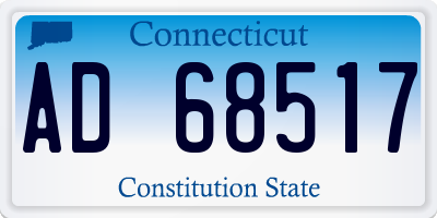 CT license plate AD68517