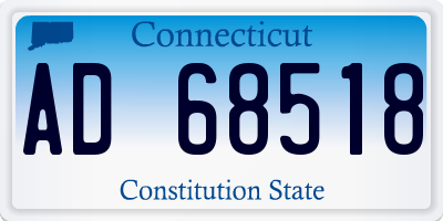 CT license plate AD68518