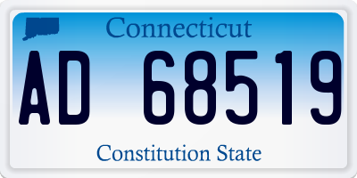 CT license plate AD68519