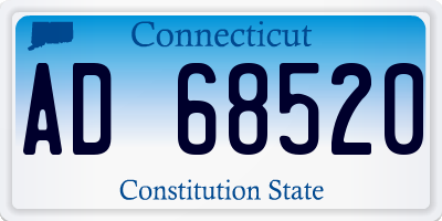 CT license plate AD68520