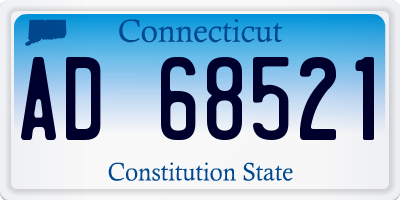 CT license plate AD68521
