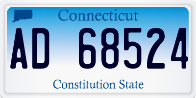 CT license plate AD68524