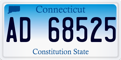 CT license plate AD68525