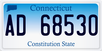 CT license plate AD68530