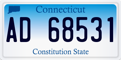 CT license plate AD68531