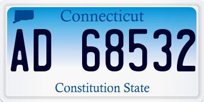 CT license plate AD68532